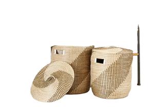 Natural Seagrass Laundry <b>Baskets</b> Plastic String Storage for Home Decor Toys Organization Nursery Eco-friendly Woven <b>Baskets</b> - Product Image 5