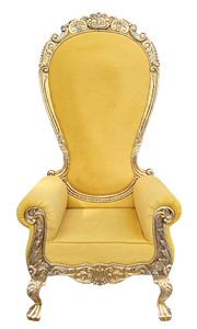 Chaise de trône royale de luxe vintage classique en aluminium doré |   Chaise Maharaja à dossier haut ornée pour la décoration de mariages et d'événements - Product Image 2