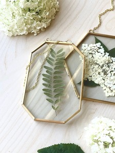 Custom Geometric Octagonal Metal Picture Frame Tabletop Brass Double Pane Glass Frame for <b>Pressed</b> <b>Flowers</b> & Wedding Table Number - Product Image 6