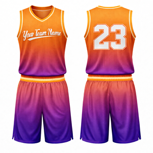 Tenue de basketball personnalisée en gros OEM, fournisseur et fabricant de haute qualité, ensemble maillot et short réversibles pour équipe - Product Image 4