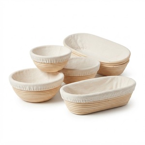 Panier à pain rustique en rotin naturel, tressé à la main, panier de levage en osier fait main, vente en gros à prix abordable pour boulangerie domestique - Product Image 1
