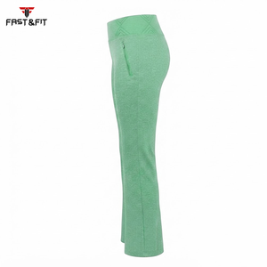 Pantalons de survêtement évasés pour femmes, de haute qualité, nouvelle arrivée, couleur personnalisée, en coton pour femmes - Product Image 6