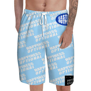 Shorts de Baño para Hombre, Estampado de Flamencos, Cintura Baja, Secado Rápido, Cordón Ajustable, Color Verde Menta y Rosa - Product Image 4