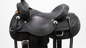 Cómodo Sillín de Cuero para Caballo Estilo Western con Estructura de Fibra y Herrajes de Acero Inoxidable para Deportes Ecuestres al Aire Libre en Ranchos y Senderos - Product Image 5