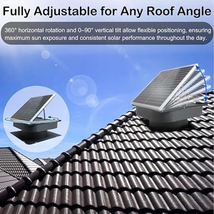 Solar Attic Fan, 40W With Thermostat Roof Exhaust Fan, Cool & <b>Dehumidify</b> up to 4000 ft² for Home, Attic, Garage Intelligent shed - Product Image 4