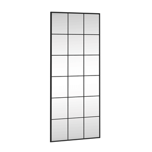 69\" X 30\" Iron Grid Full-Length Black Rectangular <b>Mirror</b> for Living Room Bedroom Right-Angled Hanging or <b>Leaning</b> <b>Wall</b> - Product Image 6