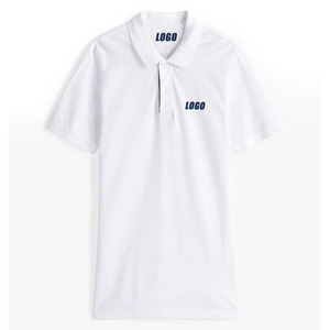 Polo de algodón puro de corte ajustado para hombre, transpirable, de punto piqué, elegante e informal, premium, con logotipo bordado personalizado. - Product Image 6