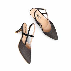 Zapatos de corte negros para mujer WN5341 Elegant Flats Design - Product Image 1