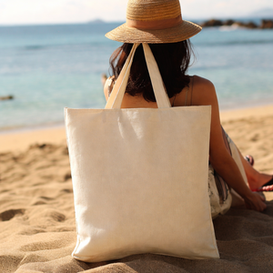 กระเป๋าผ้าแคนวาสพิมพ์ลายโลโก้ตามสั่ง พิมพ์ตัวอักษร  แบบลำลอง ทนทาน ใช้ซ้ำได้ สำหรับใส่ของช้อปปิ้ง สะพายไหล่ บรรจุภัณฑ์แบบกล่อง ใช้ได้ทุกวัน - Product Image 4