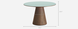 Minimalist Modern Farmhouse <b>Wooden</b> <b>Round</b> <b>Dining</b> <b>Table</b> Set for Home Apartment Contemporary Villa Hotel School Park - Product Image 6