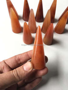 Soporte de anillo de Aventurina al por mayor más vendido Feng Shui piedra preciosa tallada decoración del hogar Popular cristal rojo piedra pieza anillo pantalla - Product Image 2