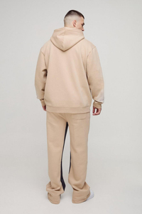 <b>Wholesale</b> Streetwear Acid Washed Sweat Suits Zipper Hoodies Tracksuit Set Vintage <b>Flared</b> <b>Sweatpants</b> and Hoodie - Product Image 2