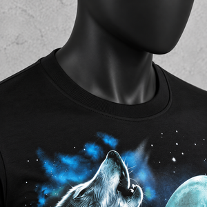 T-shirt décontracté chic pour homme en tricot imprimé indien 3D, motif loup animalier, style rock tendance, coupe ample, respirant, manches courtes - Product Image 5