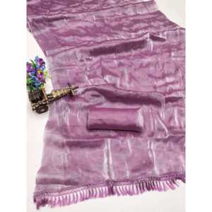 Saree traditionnel chinois de concepteur de vêtements de fête avec de belles impressions en feuille de travail - Product Image 2