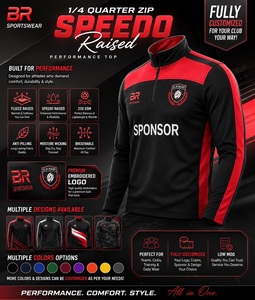 Chaqueta Deportiva Personalizada de Algodón/Poliéster con Cierre de 1/4 para Equipos de Fútbol y Rugby, Transpirable y que Absorbe la Humedad, Unisex - Product Image 6