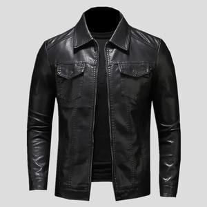 Chaqueta de cuero de diseño nuevo y moderno para hombre, chaqueta de cuero elegante para hombre con diseño moderno, tela de larga duración, calidad original. - Product Image 1