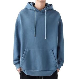 Pull à capuche pour hommes 100% coton 500 GSM Heavy Weight Pull surdimensionné avec capuche Motif solide pour l'hiver - Product Image 1