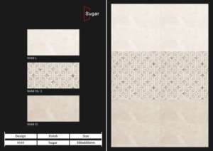 Carreaux muraux en céramique premium 300x600mm pour salle de bain et cuisine, surface brillante mate effet sucre, design mural intérieur luxueux - Product Image 3