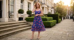 Vestido Midi Floral de Verano para Mujer, Elegante, Estampado, Informal, Ecológico, para Fiestas, para Mujeres y Niñas - Product Image 2