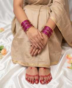 High Quality Indian Bridal <b>Bangle</b> <b>Set</b> Kundan Crystal <b>Bangles</b> Punjabi Kashmiri Churiyan for Wedding Dulhan Small changes occur - Product Image 2