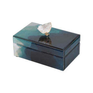 Caja de Joyería de Resina Esmeralda, Organizador de Joyas de Madera Verde, Caja de Recuerdos de Resina Epoxi Hecha a Mano, Caja de Almacenamiento de Lujo para Regalo - Product Image 4