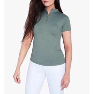 Tissu respirant et absorbant la transpiration en nylon, polyester et élasthanne Horsekraft de qualité supérieure pour vêtements d'équitation à manches courtes - Product Image 2