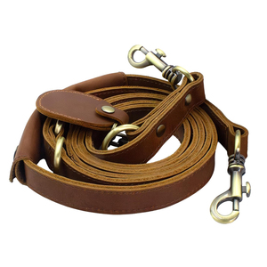 Heavy Duty German Shepherd Walking <b>Training</b> Usage Best Quality Leather Dog Leash Handsfree Adjustable Waist Leather Dog Leash - Product Image 1