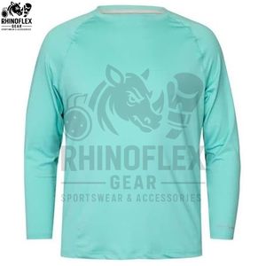 เสื้อยืดแขนยาวคุณภาพสูงสำหรับผู้ชาย ผ้าฝ้าย 100% เรียบง่าย ขายส่ง เสื้อแขนยาวผ้าฝ้ายพรีเมียม รับสกรีนโลโก้ - Product Image 2