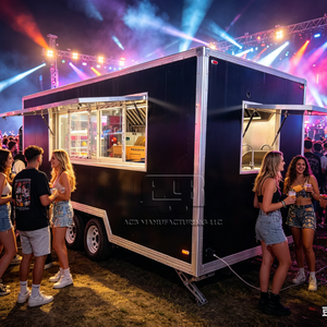 Remolque de Cocina Móvil Personalizado, Carrito de Café, Barra de Cerveza, Puesto de Hot Dogs, Camión de Comida Rápida, Acero Inoxidable, 4 Ruedas, Color Personalizado - Product Image 4