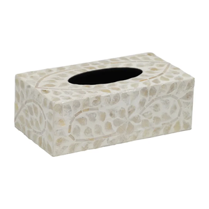 Best Selling Floral Design Handmade Bone Inlay <b>Tissue</b> <b>Paper</b> Box Wholesale Manufacturers and Exporters - Product Image 5