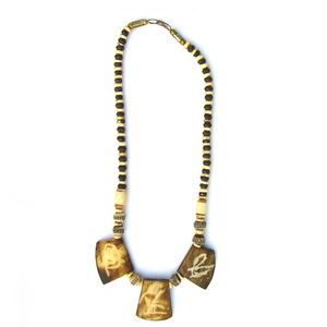 Collar de Corazón con Cuentas de Hueso y Cuentas de Colores, Estilo Étnico Unisex, Joyería de Moda para Fiestas a Precio de Mayoreo - Product Image 2