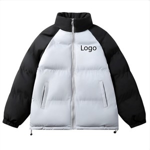 Custom Logo Front Men Streetwear Thick Winter <b>Warm</b> <b>Waterproof</b> Puffer <b>Jacket</b> - Product Image 1