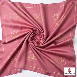 High Quality Printed Short <b>Scarf</b> Fabric Custom Design OEM ODM Private Label Textile Manufacturer Fashion Accessories Wholesale - Product Image 5