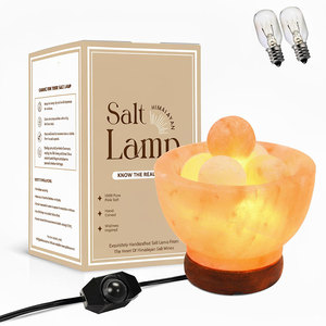 Cozy Light Whisper Salt Top A+ Grade Himalayan <b>Mini</b> Salt <b>Lamp</b> Carved Natural Glow Home Decor Real Touch Modern Design WS-023 - Product Image 1