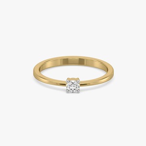 Wholesale 1.00CT IGI Certified Lab Grown Round Brilliant Cut Diamond 18K Solid Yellow Gold. D-F Color | VVS1-VVS2 Clarity | - Product Image 1