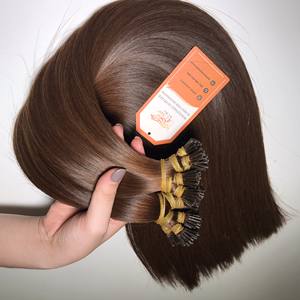 Vietnamien 100% Remy naturel kératine I conseils Double dessiné 1g/1Tip matière première prix usine vente en gros-haute Extensions de cheveux humains - Product Image 1