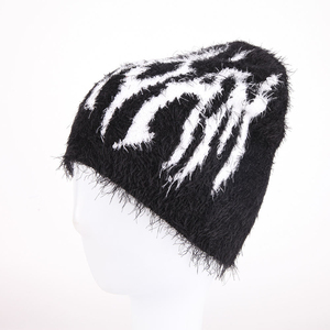Custom Adjustable Ribbed Knit Beanie Winter <b>Cap</b> Soft Warm Slouchy <b>Hat</b> 100% Polyester Wholesale OEM Manufacturer Custom Logo - Product Image 4