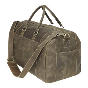 Vintage Crazy Horse Leather Duffle Bag <b>Men</b> Travel Weekender Overnight Gym Carry <b>On</b> Bag Custom Genuine Leather Luggage Bag - Product Image 4