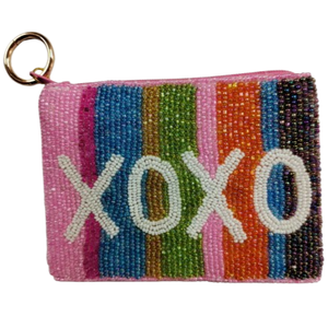 Handmade Tyvek Green Pattern Beaded Coin <b>Purse</b> Geometric Design Open Pouch Large <b>Small</b> Wallet Bead Embroidery Mini Stylish Women - Product Image 4