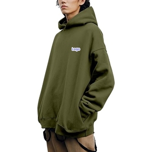 Sudadera con Capucha Personalizada para Hombre, Estilo Oversize, de Algodón Grueso y Transpirable, con Logotipo Impreso - Product Image 1