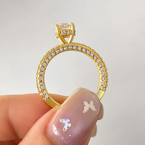 Round Brilliant Lab Diamond Accented Engagement <b>Ring</b> IGI D-E-F VVS-VS Quality Gold <b>Silver</b> B2B Inventory <b>Solitaire</b> Supply - Product Image 6