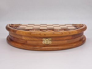 Nuevo diseño de ajedrez de madera con forma redonda, piezas de alta calidad, ideal para regalar, tablero de ajedrez de madera más vendido, de uso coleccionable. - Product Image 2