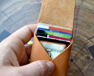 Professional Custom Leather Stitchless <b>Wallet</b> Seamless Minimalist <b>Card</b> <b>Holder</b> Slim Men <b>Wallet</b> with Logo Print LSSW-0011 - Product Image 4