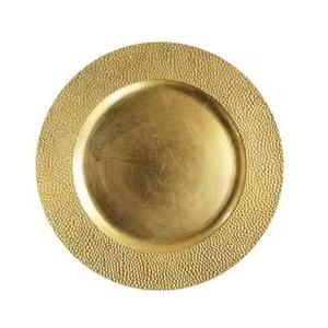 Elegante Plato Base Metálico para Boda, Plato Decorativo de Acero Inoxidable para Cena - Product Image 5