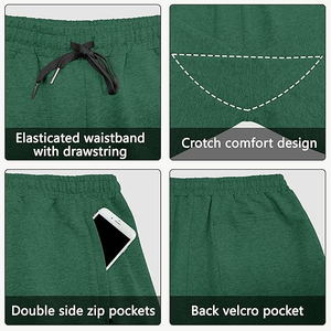 Shorts en toile à double genouillère pour homme, style baggy, pantalon de skateboard, streetwear Y2K, esthétique grunge, décontracté, écologique, robuste - Product Image 2