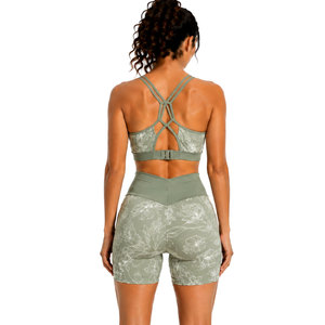 Ensemble de sport côtelé sans couture de haute qualité pour femme – Tenue de fitness et d'entraînement extensible deux pièces - Product Image 2
