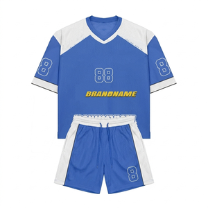 Ensemble short et maillot pour homme en mesh polyester respirant GSM premium, jaune et vert avec empiècements latéraux, logo personnalisé par sublimation. - Product Image 6