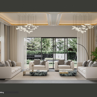 Service de design d'intérieur moderne de luxe européen George Group, rendu 3D, décoration intérieure