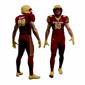 Low MOQ Reversible American Football Jersey Full Sublimation 100% Polyester Mesh Fabric Men Adults Sports Team Uniform Slim Fit - Product Image 5