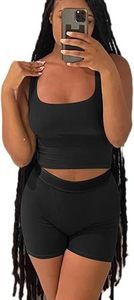 Ensemble 2 pièces pour femme en soie tricotée 100 % unie, respirant, avec haut sans manches et short, tenue décontractée de nuit printemps-été avec poches - Product Image 4